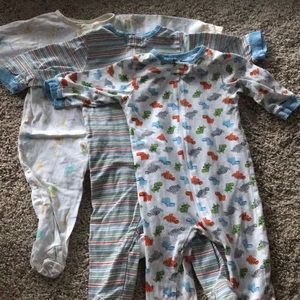 3 Gerber Pj zip ups 3-6 months